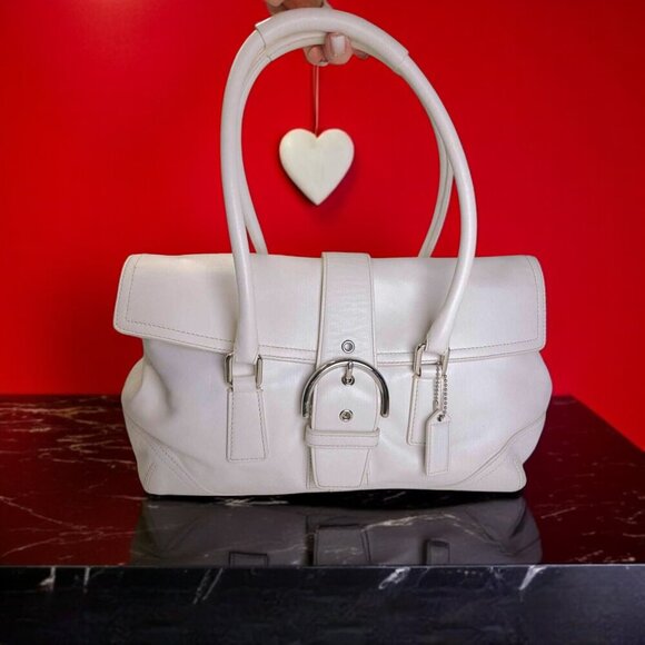 Coach Handbags - Vintage COACH Soho Satchel in white